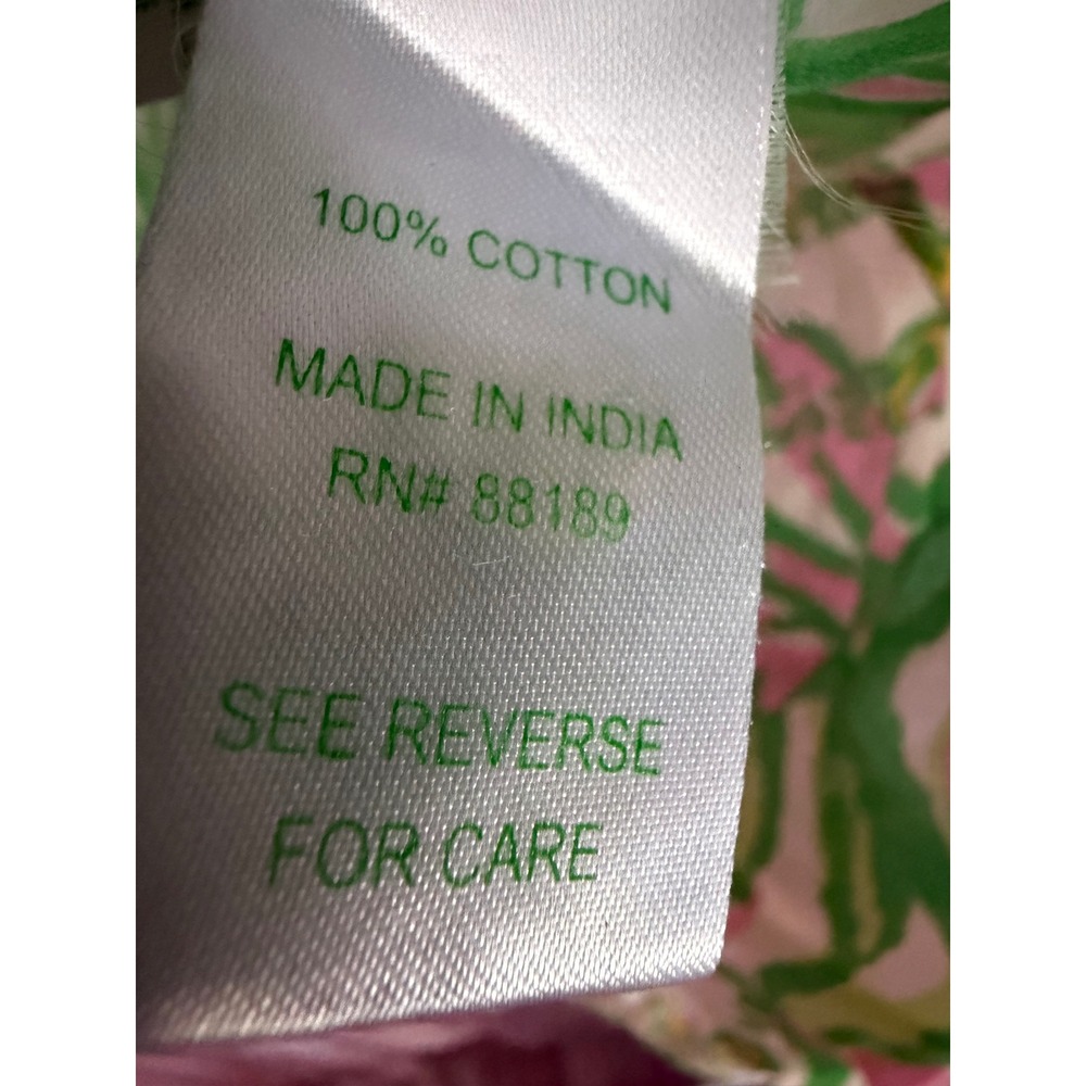 Lilly Pulitzer Jupiter Island Tunic Cover Up Tropical Resortwear Green Pink XL - Picture 9 of 9